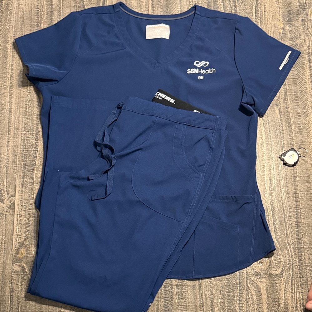 Skechers Blue Scrub Set XL